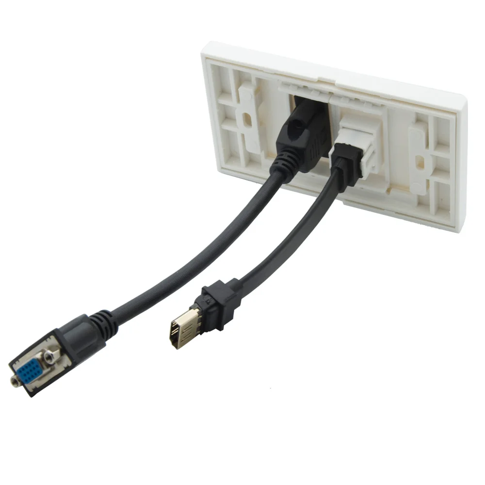 1 комплект без винта VGA HDMI плоский короткий кабель Тип Мама-мама настенная