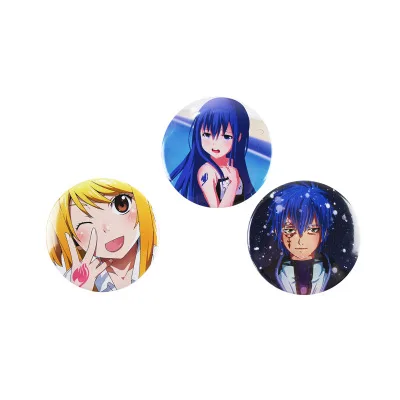 12 типов Сказочный хвост Lucy Natsu фигурка модель брошь заколки круглый значок из