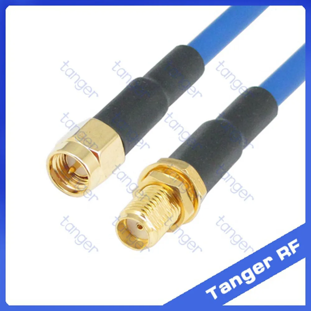 Tanger RF SMA Прямой соединитель с RG402 RG141 RG 402 коаксиальный Джемпер синий кабель 8