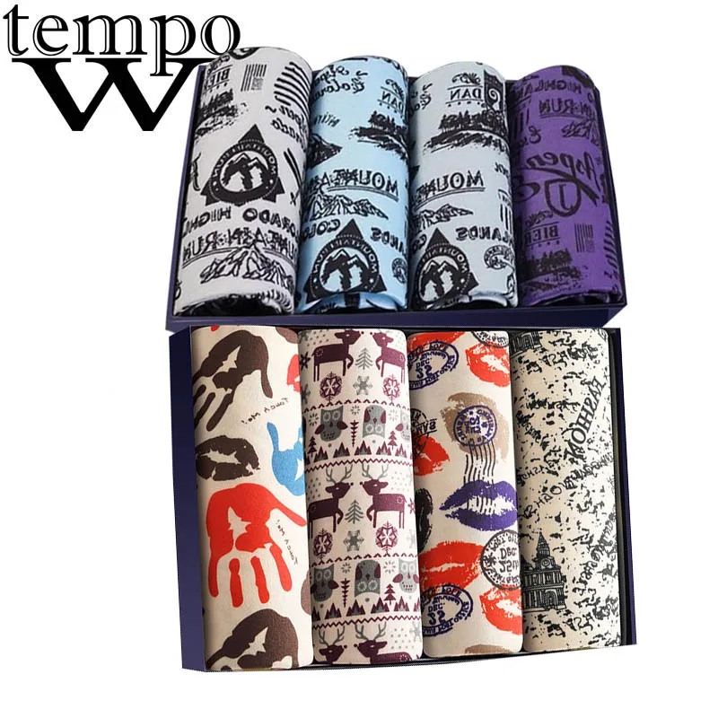 WTEMPO 8 шт./лот Мужское нижнее белье модные боксеры для мужчин сексуальные