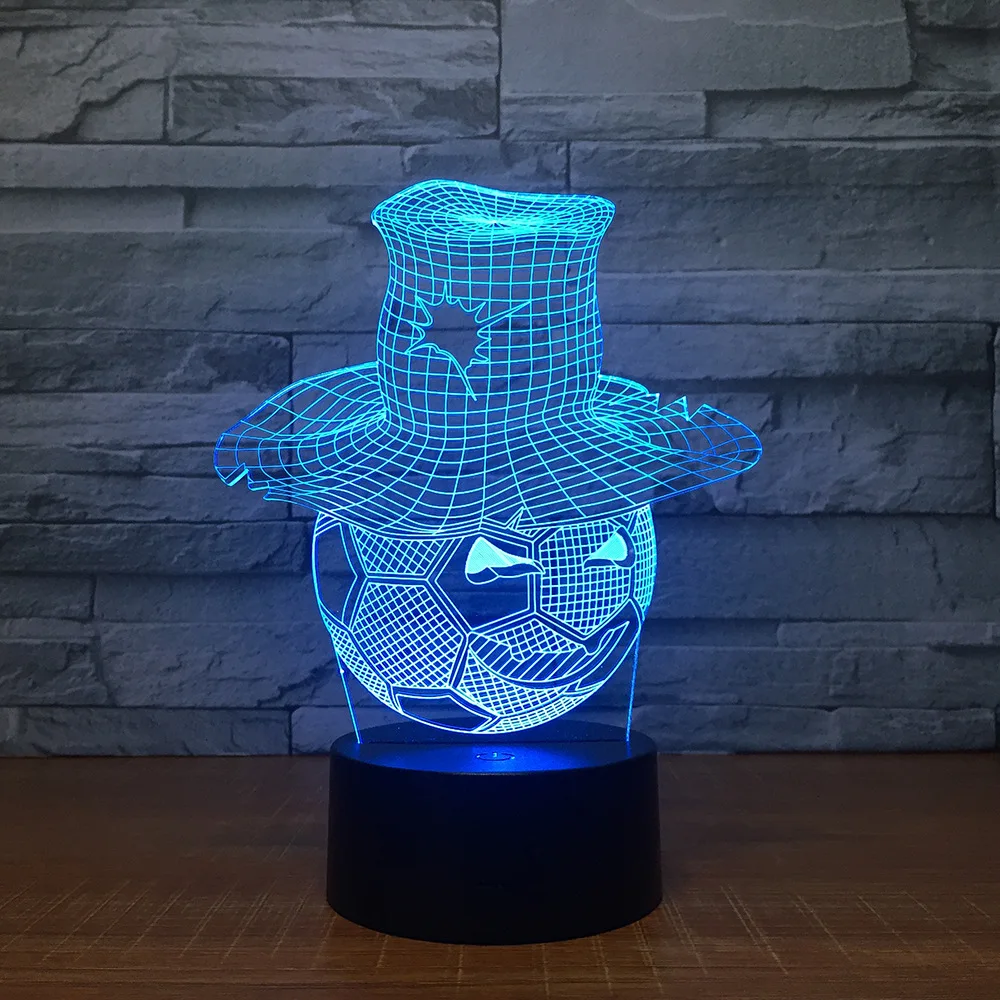 Новый подарок на Хэллоуин 3D Улыбка футбол одежная соломенная шляпа