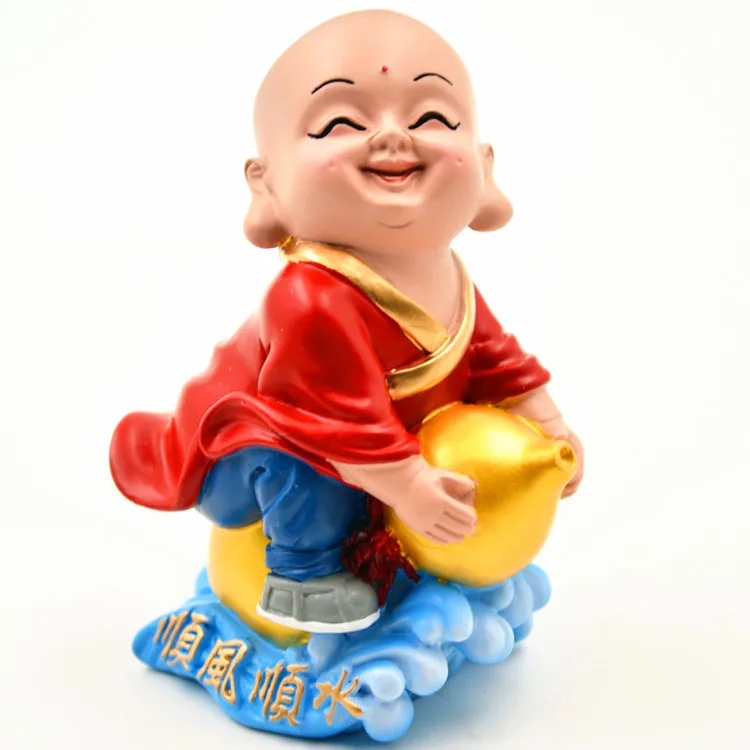 

Resin handicraft furnishing articles monk creative household act the role ofing is tasted Car decoration pin gifts gifts