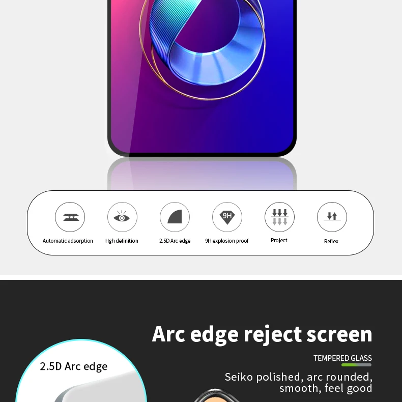 Для Asus Zenfone 6 ZS630KL закаленное стекло Полное покрытие экрана Закаленное стекло Защитная пленка для экрана полная защита