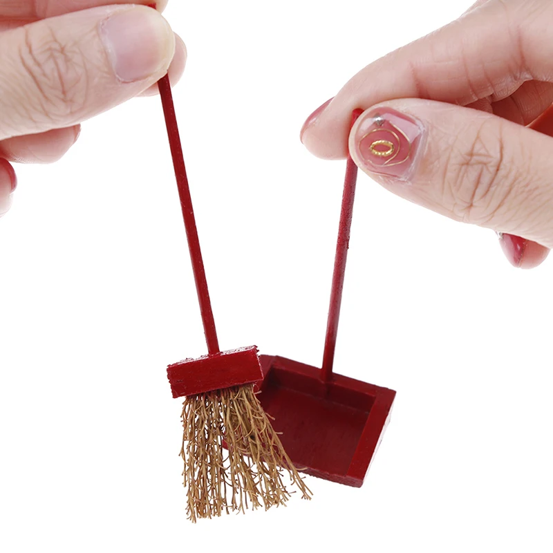 2 шт./компл. набор инструментов для чистки кукольного домика веник совок ролевых