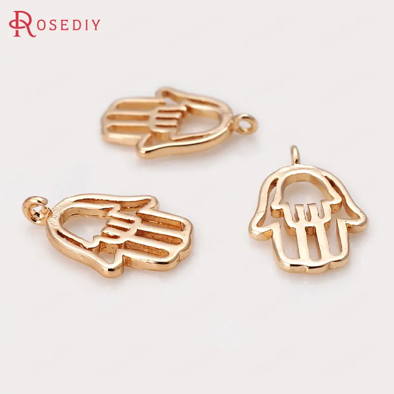 (31387-G)12 шт 17 5x11 5 MM 24K Шампань золото Цвет латунь ладонь будды ручной Подвески