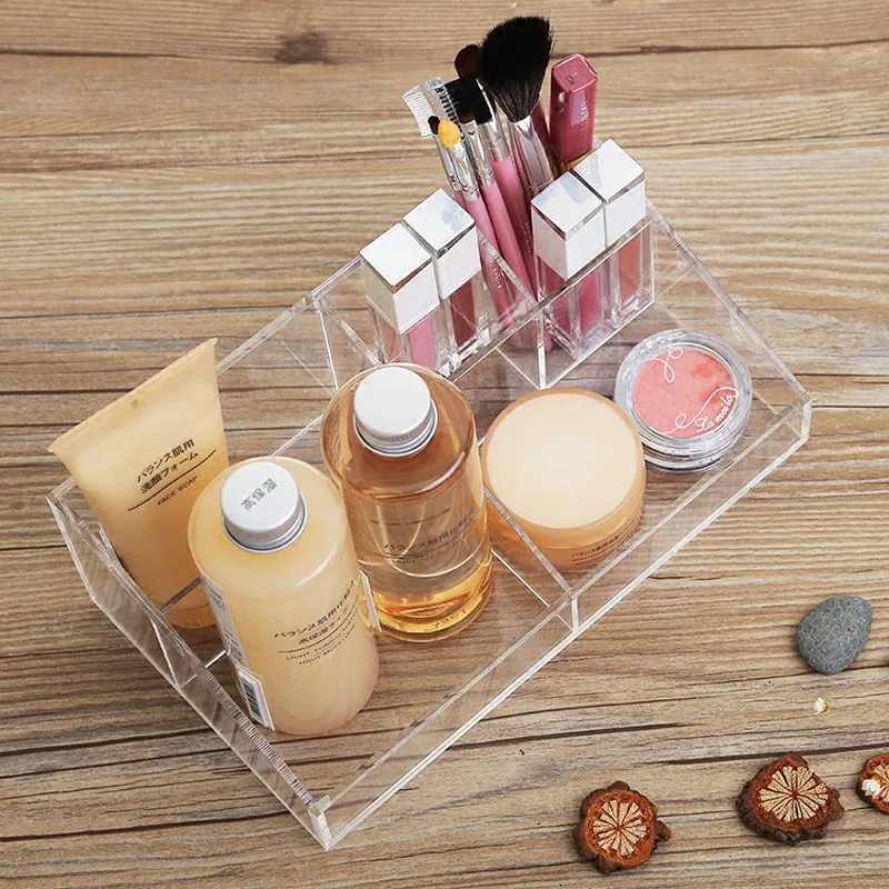 Прозрачный Настольный ящик для хранения косметики стол платья средства по уходу