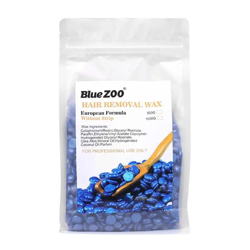 Blue 500g 500/1000 г твердый воск бобы безболезненный депилятор воска восковые гранулы для удаления волос на теле теплые нагревания воска, Накручивающийся депилятор, горшок для удаления волос - Цвет: Blue 500g