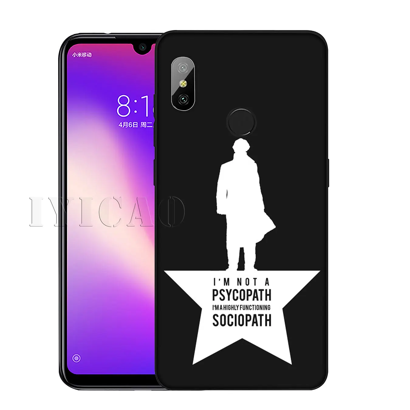 IYICAO 221B Sherlock Benedict Soft Silicone Phone Case for Xiaomi Redmi K30 K20 8A 7A 6A 5A S2 GO Note 8 8T 7 5 6 Pro Cover |