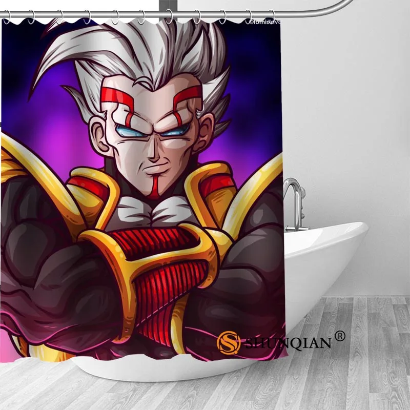 Custom Dragon Ball Hot Sale Polyester Fabric Printing Shower Curtain 12 Hooks For The Bathroom 3D Waterproof Bath Curtain - Цвет: Shower Curtain