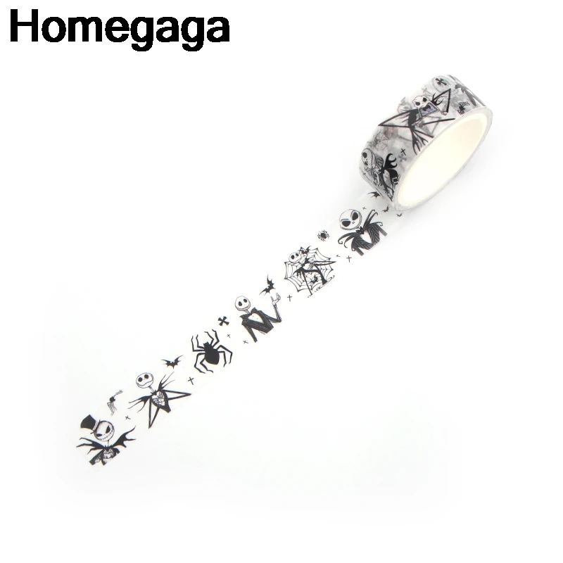 Homegaga кошмар перед Декоративный Рождественский Скотч Наклейка 90s Украшение Винтаж diy Скрапбукинг Клей печатные вентиляторы подарки D2224