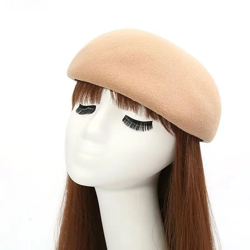 

HANYUNXUANHAO Women And Men Felt Cloche Hat Fedora Autumn Winter Vintage Dome Fedoras Unisex Bowler Hats Round Caps