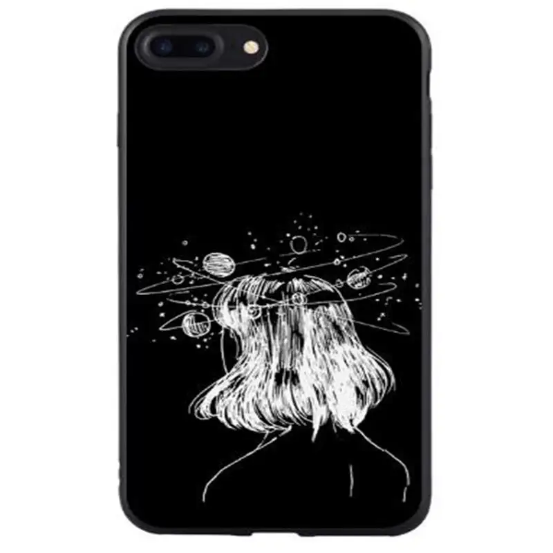 Силиконовый ТПУ чехол для телефона Huawei P20 Pro P10 Moon Stars матовый с рисунком p9 lite 2017 10 p10