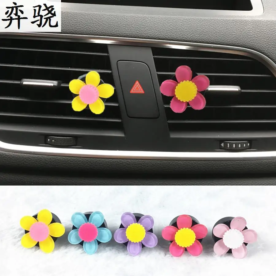 

Beautiful car styling decoration car air freshener Perfumes 100 Original Lady colorful Flower Auto accessories Perfume Clip