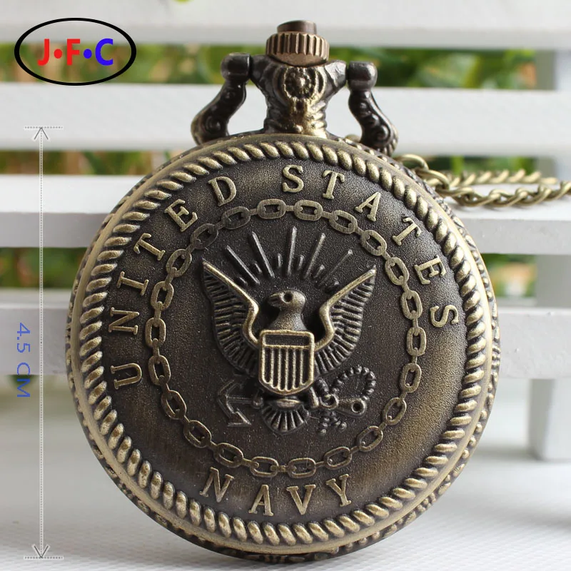 Американский стандартный шаблон Вмс Сша стиль ретро кварцевые карманные часы DS190