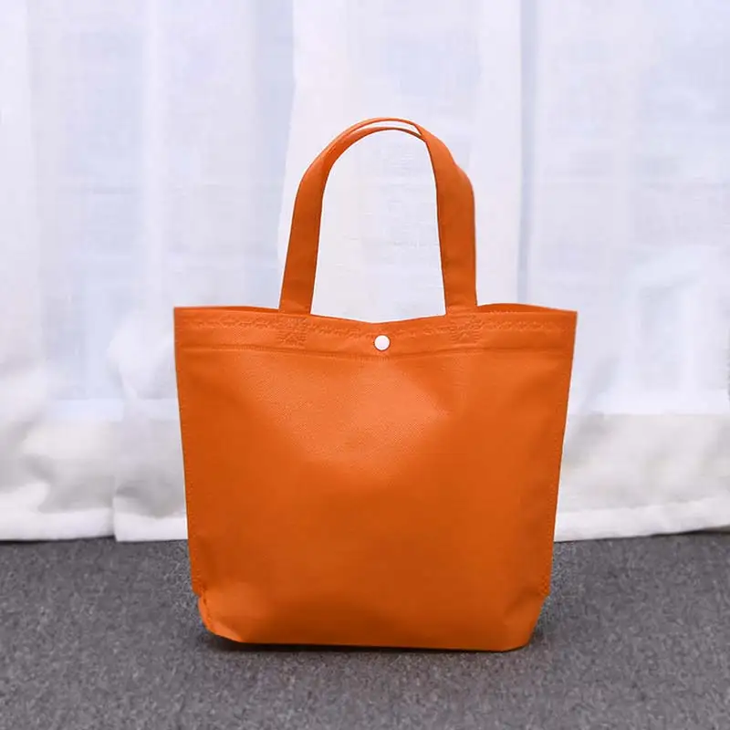 Orange Модная 1 шт. Складная многоразовая сумка для покупок эко большая унисекс ткань не плетеные сумки через плечо сумка для продуктов тканевые сумки - Цвет: Orange