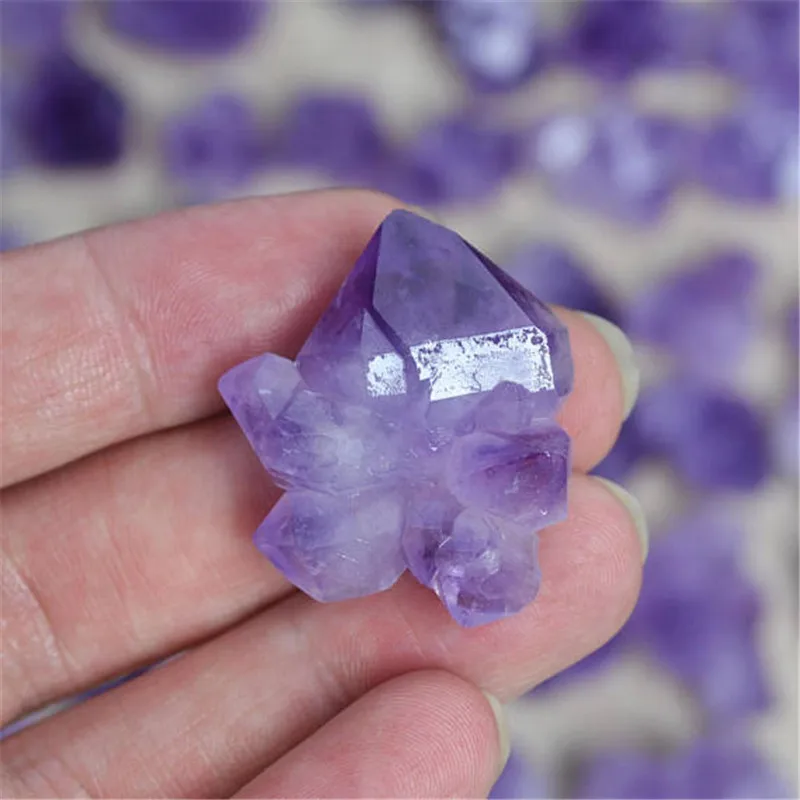 6 шт. Прямая поставка Натуральный Необработанный Аметист Кварцевый кристалл