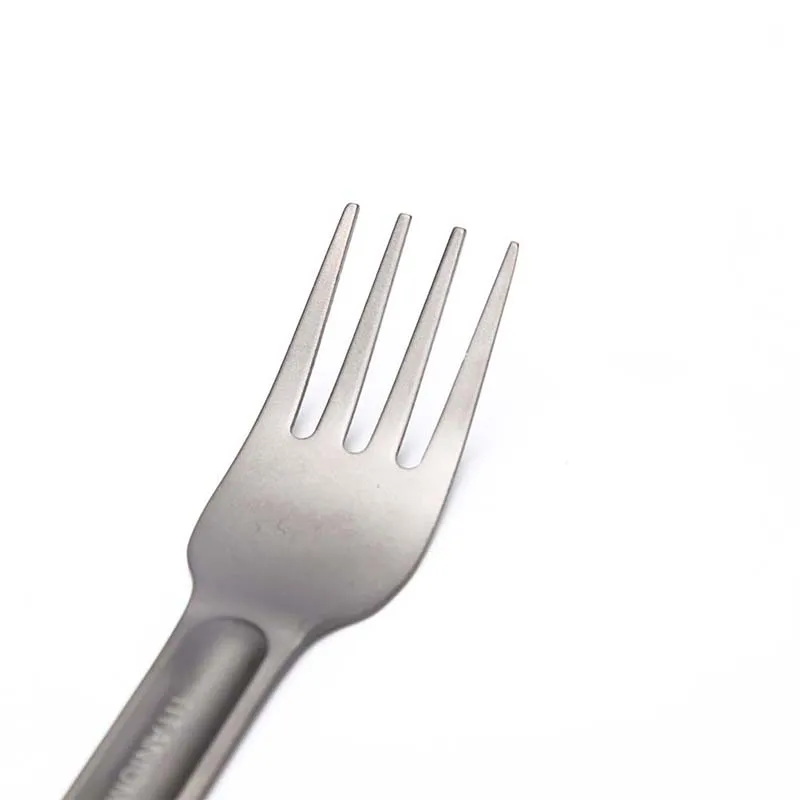 1 шт. Титановая Ложка Вилка длинная ручка ложка Открытый Отдых титановая Spork Кемпинг посуда инструмент-ложка для пикника