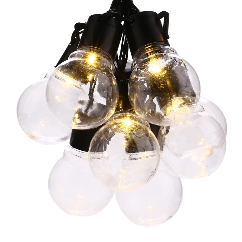 20 LED g45 открытый Глобусы строки подключаемых Рождество Фея AC 110-240 В свет строка для