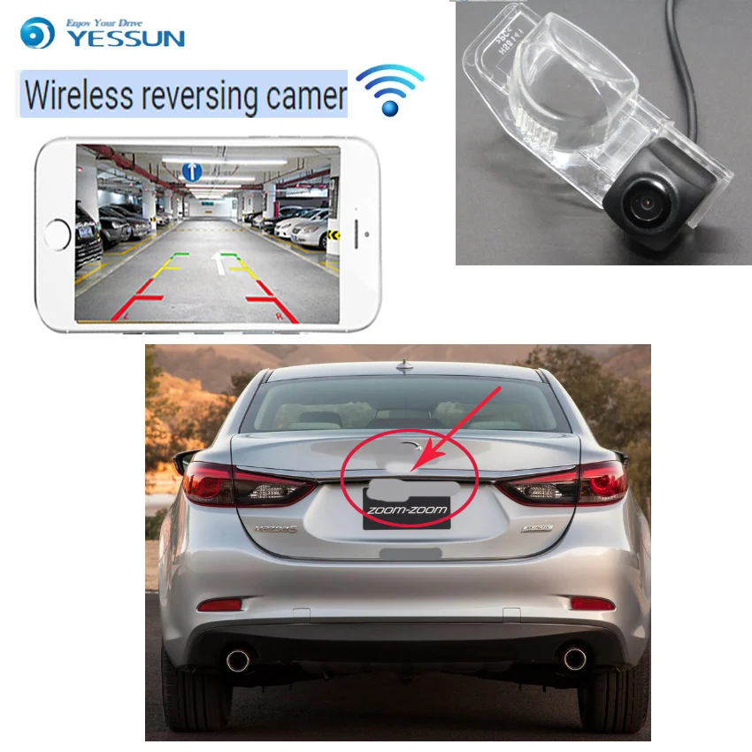 YESSUN car Reverse hd wireless reverse camera For Mazda 8 MPV M8 MK3 LY 2006~2016 CCD Night Vision Backup Camera Reverse Camera