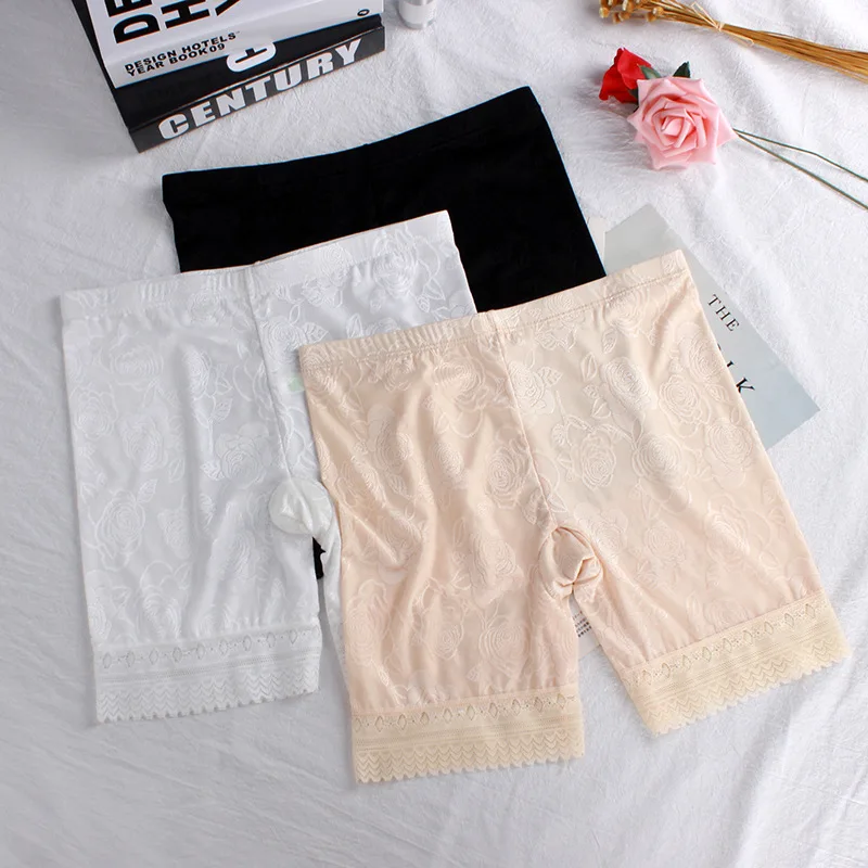 Трусы боксеры женские кружевные с цветочным принтом бесшовные|Трусы-шорты| |