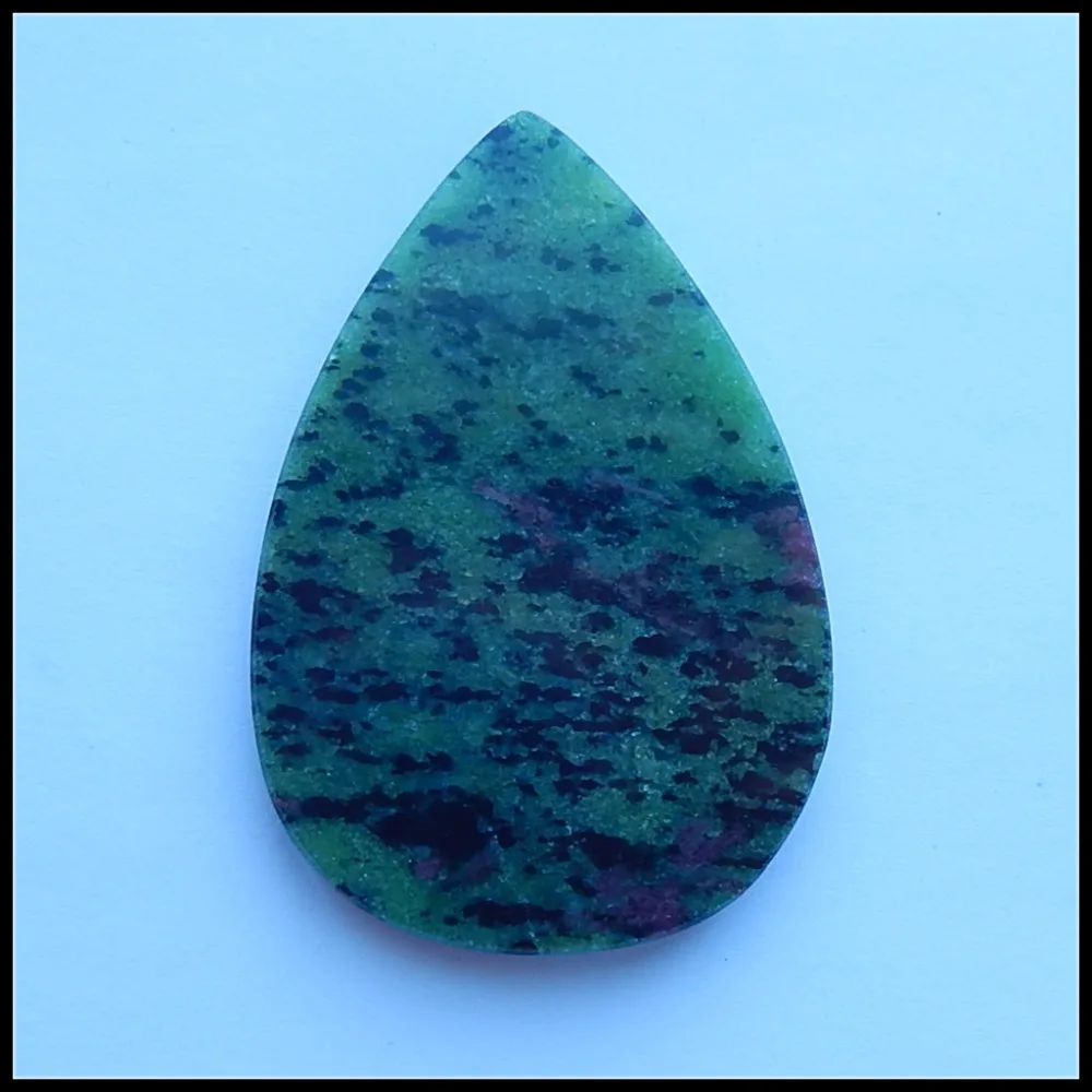 

Wholesale gemstone,Carved peacock Ruby And Zoisite Cabochon,55x37x5mm,19.85g