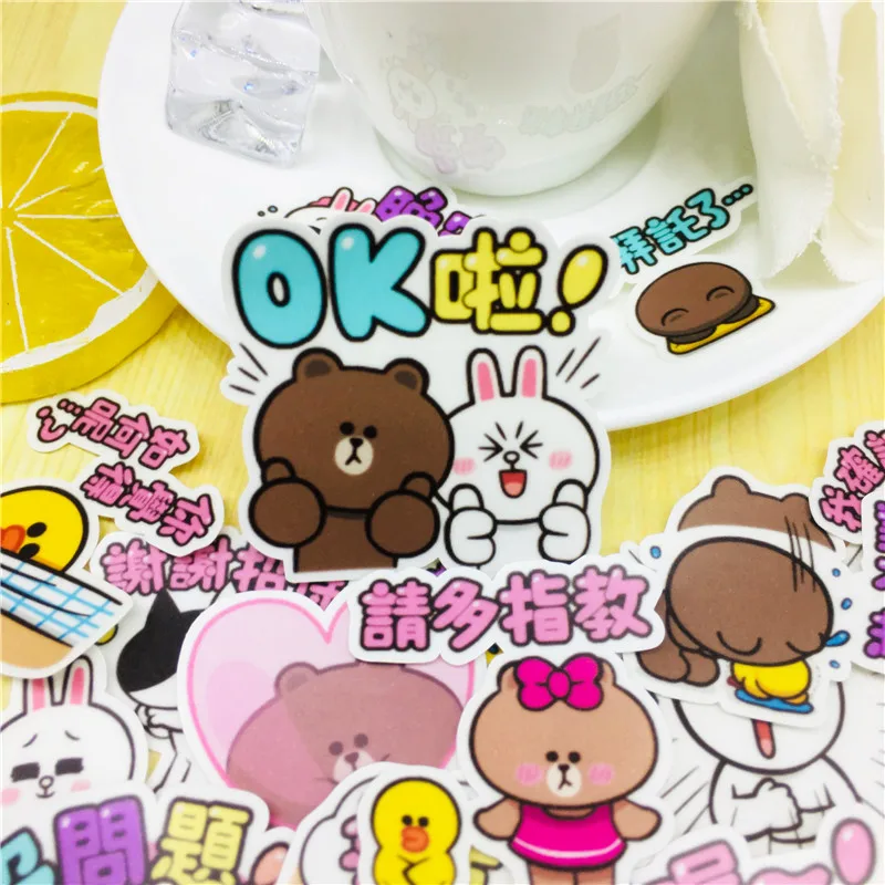 Для выведения токсинов 40 шт Носки с рисунком медведя из мультика пара наклейки