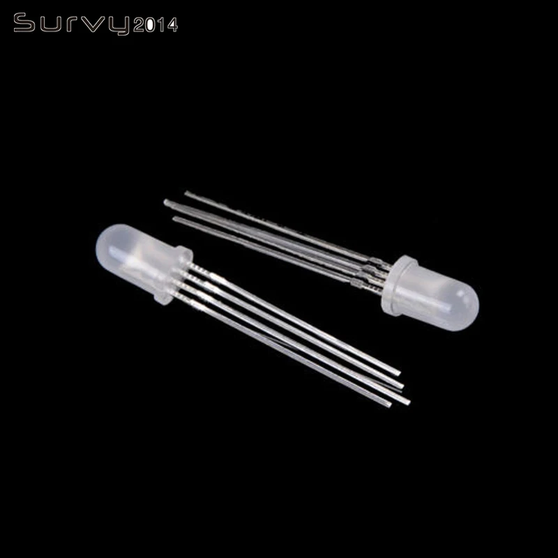 50PCS anode 20/50/100 шт 5 мм круглый Общий Анод RGB/катод F5 светодиодный светильник красного, зеленого и синего цвета молочно-белого цвета - Цвет: 50PCS anode