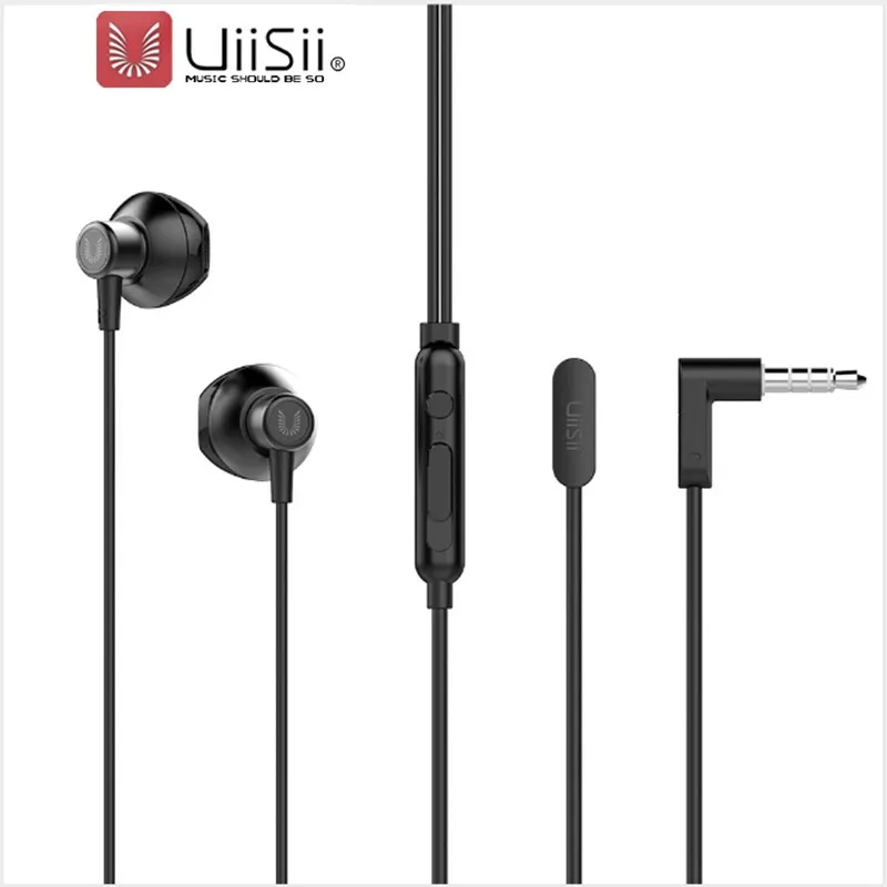 UiiSii половина In ear гарнитура регулятор баса металлический музыкальный плеер