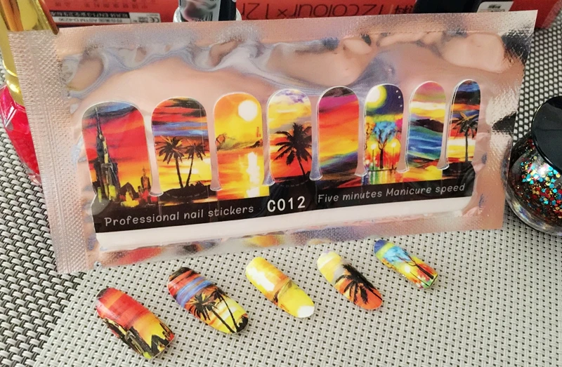 Новое поступление 2 упаковки обертывания для ногтей полный дизайн декоративные