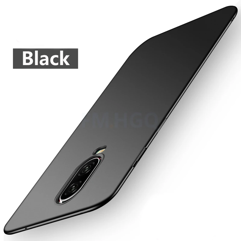 Черный FM. HGQ Роскошный чехол для телефона для Oneplus 6T 6 5T ультра тонкий матовый автомобильный Магнитный чехол-держатель для Oneplus 7 Pro 5T 6T PC чехол - Цвет: Черный