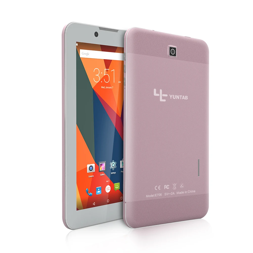 Yuntab 7 дюймов сплав Android 5 1 E706 3g разблокированный смартфон планшетный ПК четыре