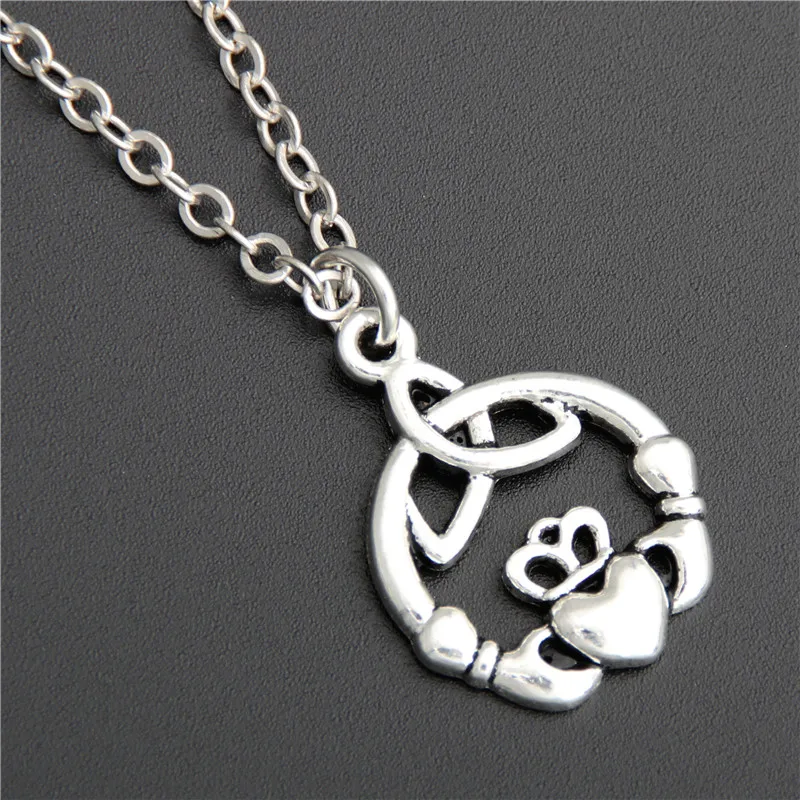 1 шт. цепочка ручной работы сердце узел подвески любовь кулон ожерелье для женщин