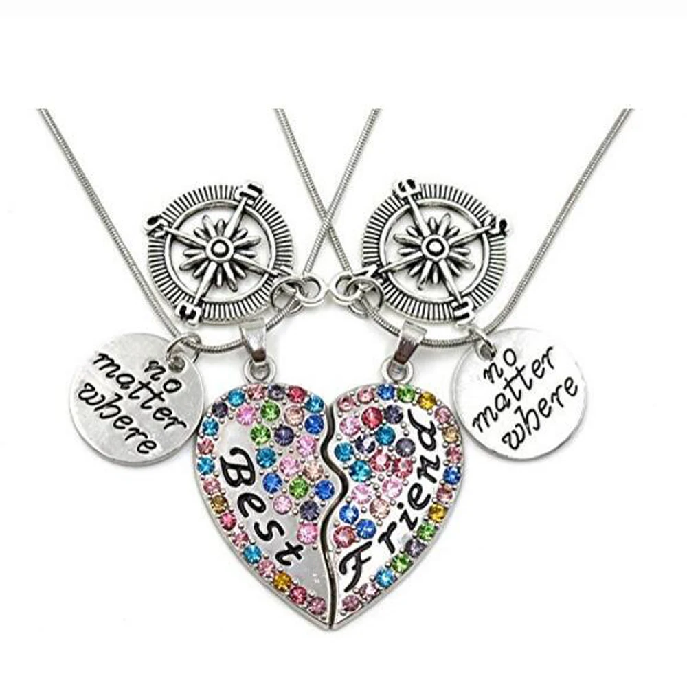 Кристалл кулон ожерелье набор с независимо от того где и подвеска Компас для