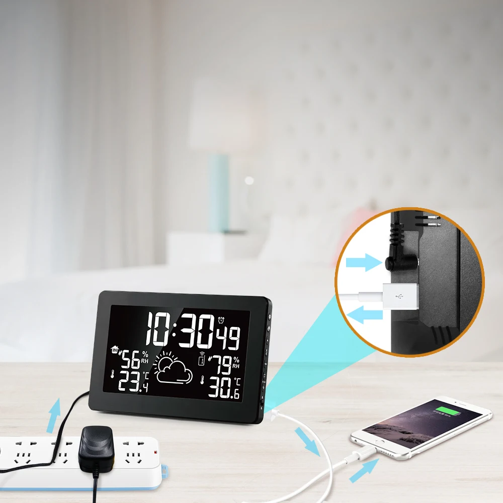 Protmex PT3378A беспроводная погодная станция датчик температуры и влажности цветной