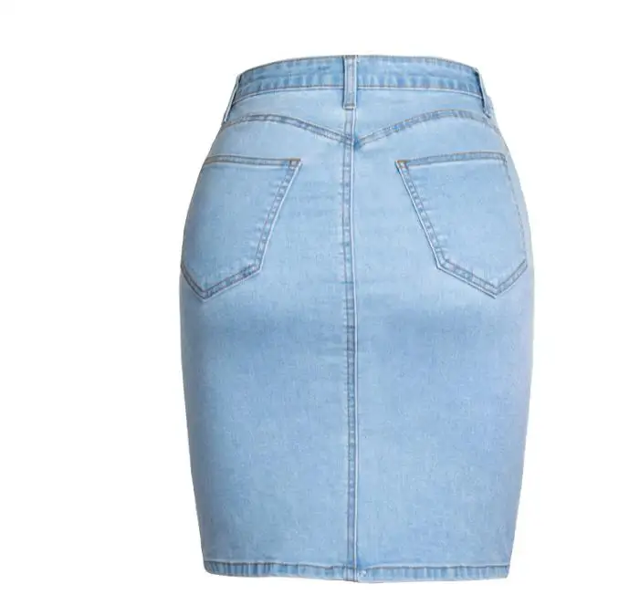 Женские облегающие джинсы черные/светло-синие с заклепками и открытой пряжкой K992