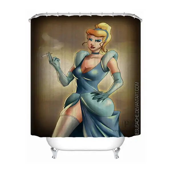 Ванна Шторы для Ванная комната пользовательские Pin Up гриль Духи Декор для дома душ Шторы Водонепроницаемый ткань крючки#180417-01-70 - Цвет: Shower Curtain