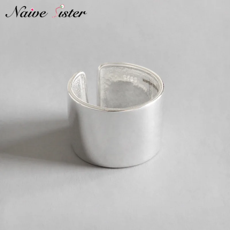 Модные минималистичные широкие гладкие Открытые Кольца для мужчин и женщин из