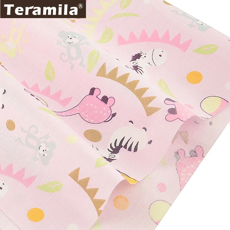 Teramila Tecido 100% хлопок DIY швейный материал розовый животные Стиль Скрапбукинг