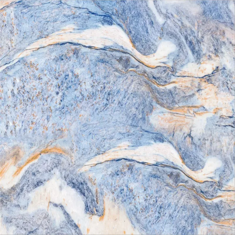 Настенные 3D-обои на заказ текстурированные обои с синим мрамором и золотым