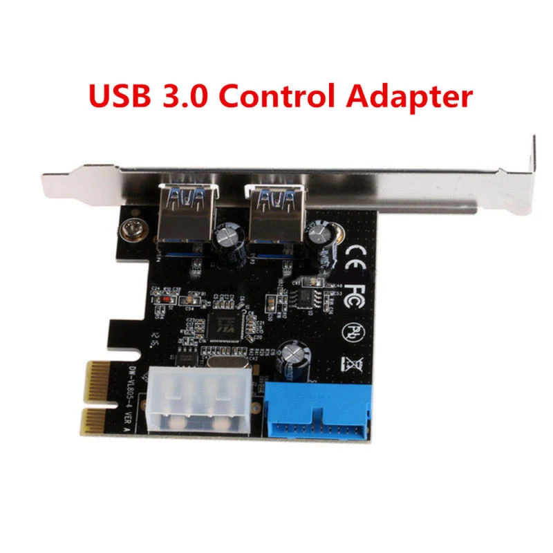 PCI Express USB 3 0 2 порта передняя панель с 4-контактным и 20-контактным адаптером для