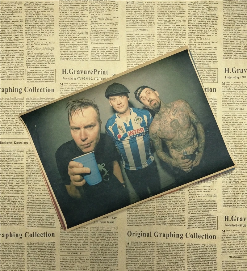 Винтажный Ретро-постер Blink-182 в стиле рок-группы музыки гитары матовая