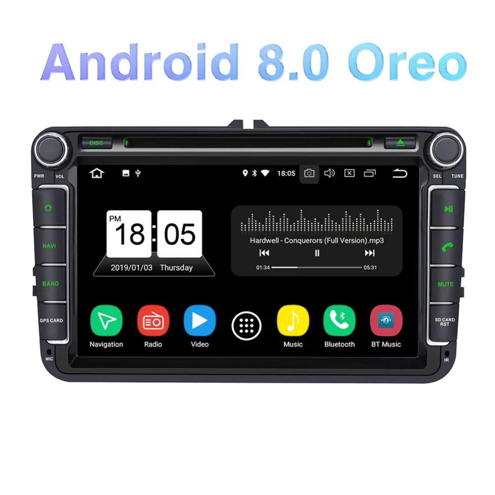 Тыква 2 Din 8 &quotАвтомобильный мультимедийный плеер Android 0 GPS Авторадио Стерео для