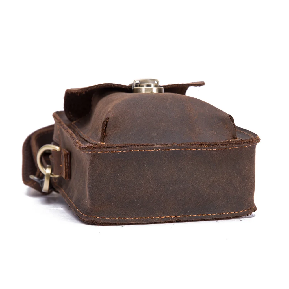 Мужская винтажная поясная сумка из натуральной кожи для путешествий с петлями