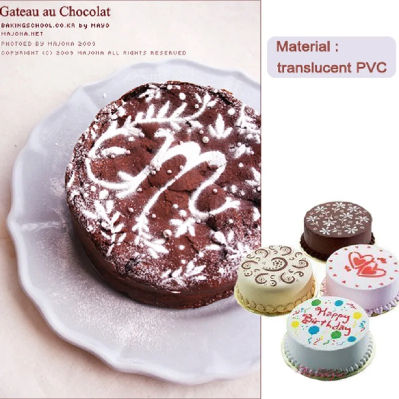 4 шт круглый помадка Печенье Мука Сахар С Днем Рождения Форма резак для торта