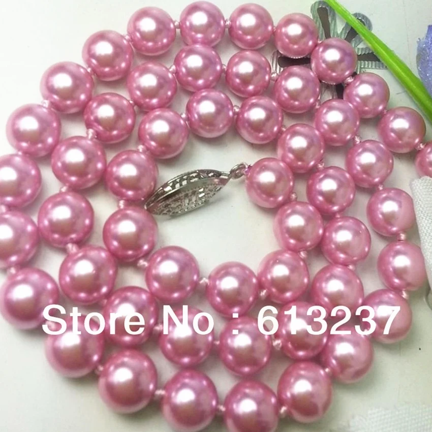12 colors multicolor shell 8mm simulated pearl round beads necklace for women chain choker elegant jewelry making 18inch MY4609|clasp