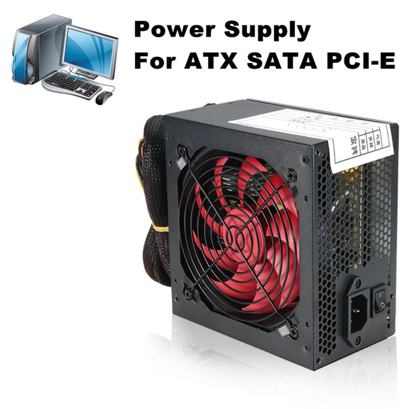 Штепсельная Вилка европейского стандарта 800 Вт для Intel Amd Pc 12V Atx блок питания Sli Pci E