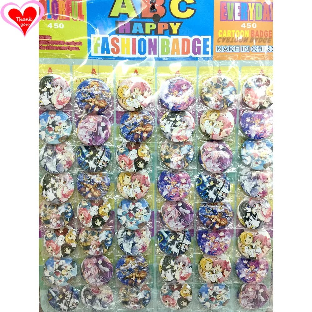 Значок на булавке Puella Magi Madoka Magica 45 мм 16/24/32/40/48 шт.|madoka magica|puella magi madoka magicabrooch pins lot |