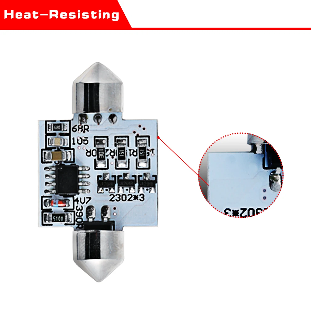 2 шт. Автомобильные светодиодные гирлянды 5050 6SMD RGB C5W 36 мм с дистанционным