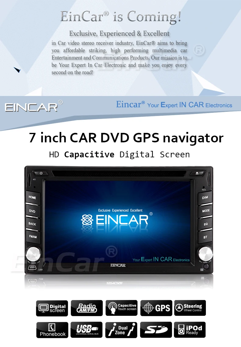 Логотип 3D SD FM Авторадио USB EQ аудио автомобильный dvd плеер стерео видео сенсорный
