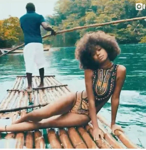 Женский купальник с принтом в африканском стиле высоким вырезом сексуальный